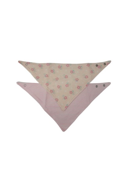 Pack 2 baberos bandana rosa flores-40 Grados