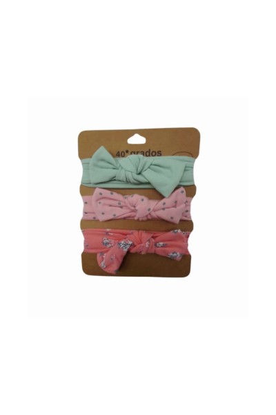 Pack 3 diademas bebé diferentes colores