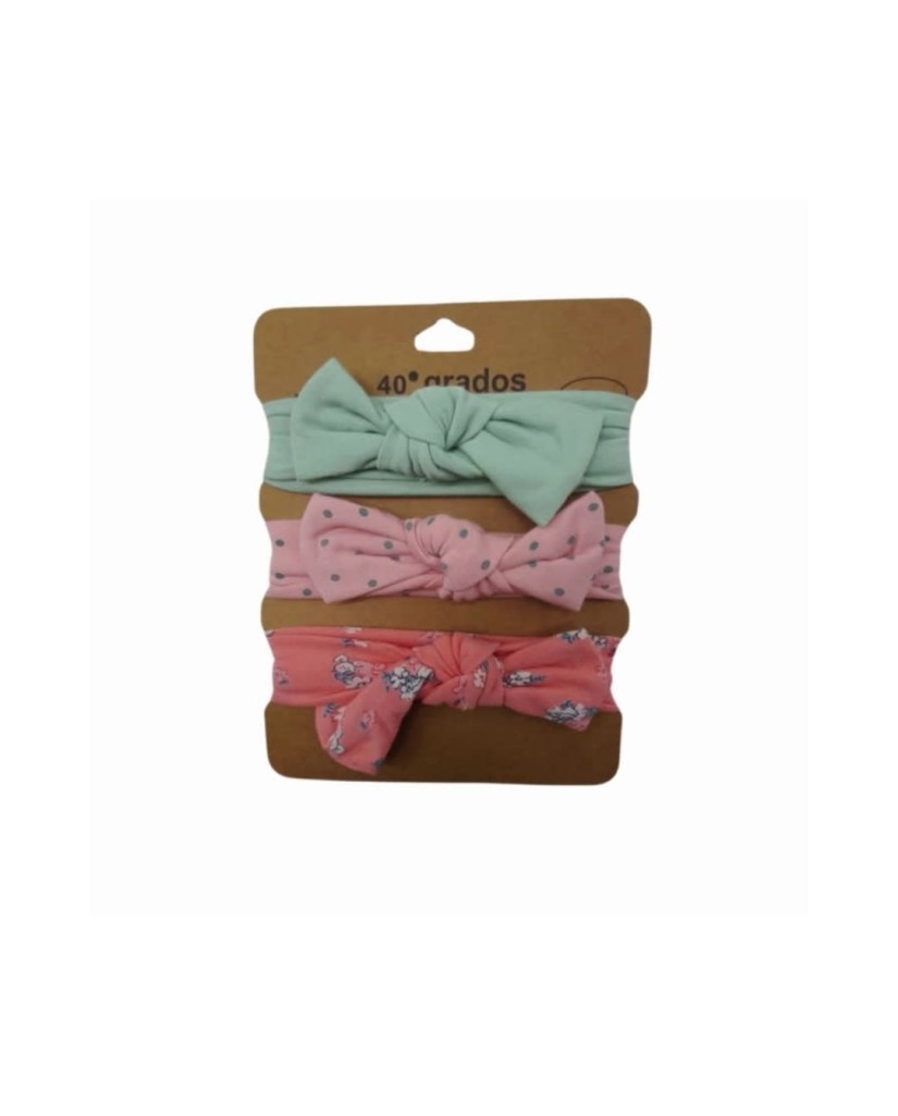 Pack 3 diademas bebé diferentes colores