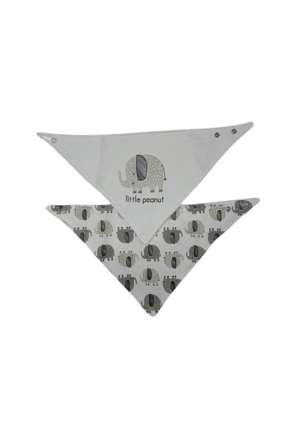 Pack 2 baberos bandana elefantes-40 Grados