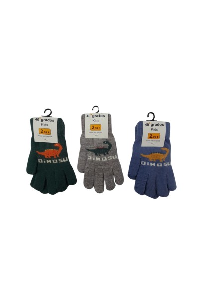 Guantes niño dinosaurios