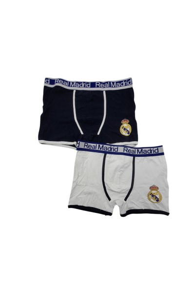 Pack 2 bóxers hombre blanco y marino Real Madrid