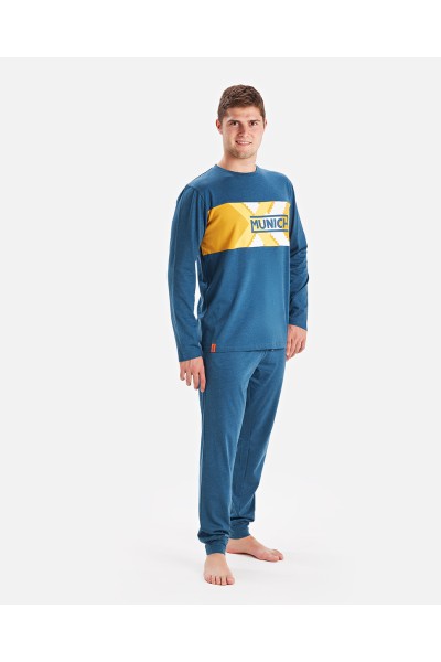 Pijama hombre invierno petróleo Munich