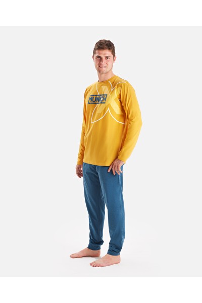 Pijama hombre invierno mostaza Munich