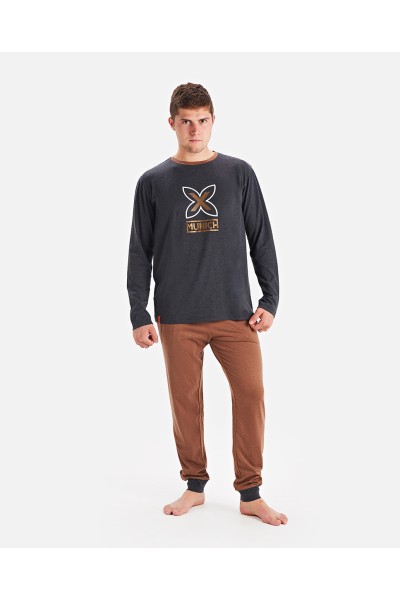 Pijama hombre invierno marrón Munich