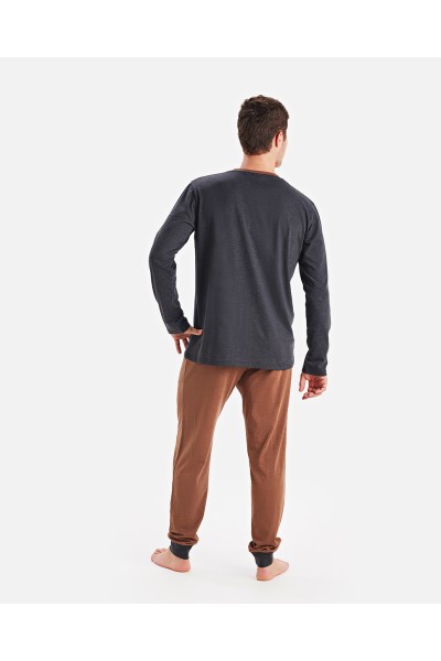 Pijama hombre invierno marrón Munich
