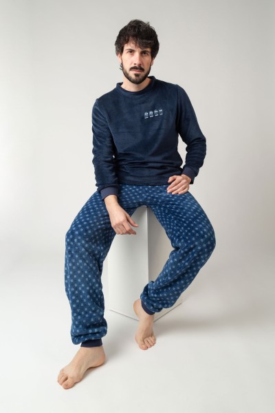 Pijama hombre coralina azul marino Olympus