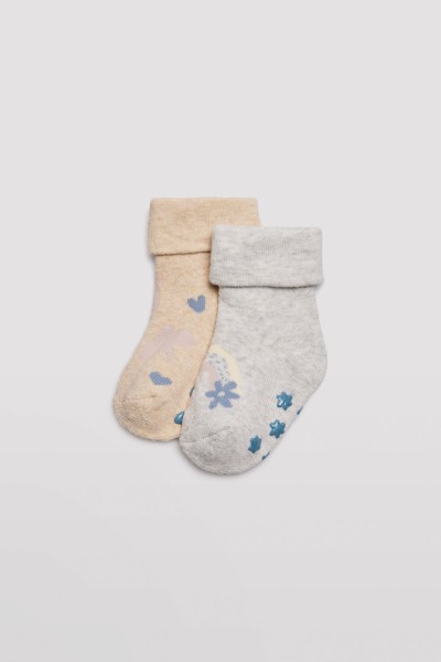 Pack 2 calcetines bebé térmicos antideslizante Ysabel Mora