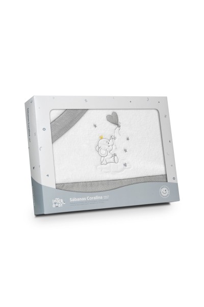 Tríptico cuna coralina elefante Interbaby
