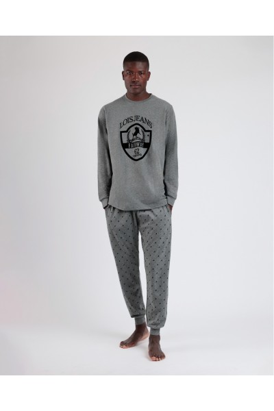 Pijama hombre invierno gris "Lux" Admas