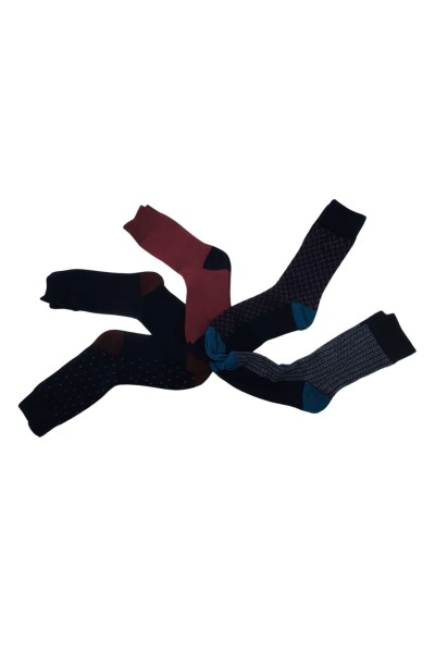 Pack de 5 calcetines hombre marino y granate 40 Grados