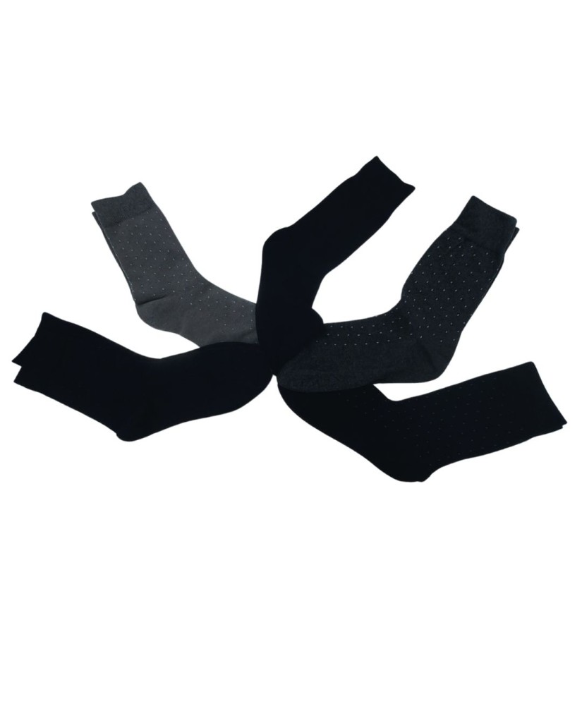 Pack de 5 calcetines hombre marino y gris 40 Grados