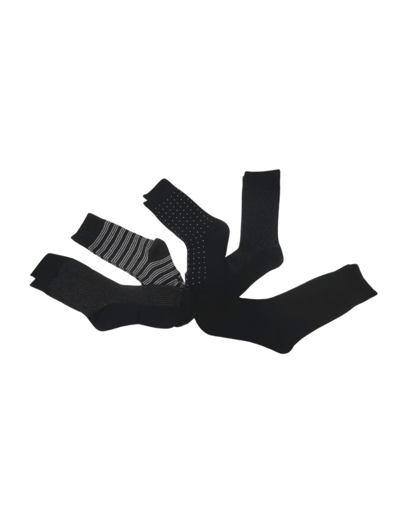 Pack de 5 calcetines hombre negros 40 Grados
