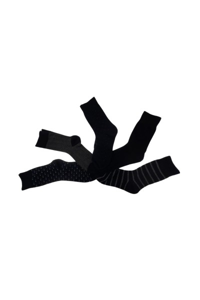 Pack de 5 calcetines hombre negros 40 Grados