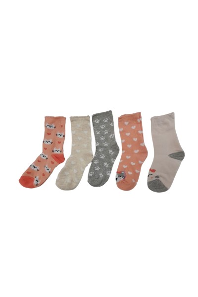 Pack de 5 calcetines niña coral 40 Grados