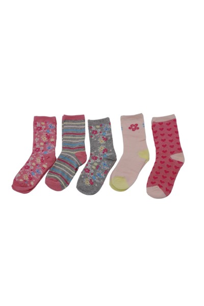 Pack de 5 calcetines niña fucsia 40 Grados