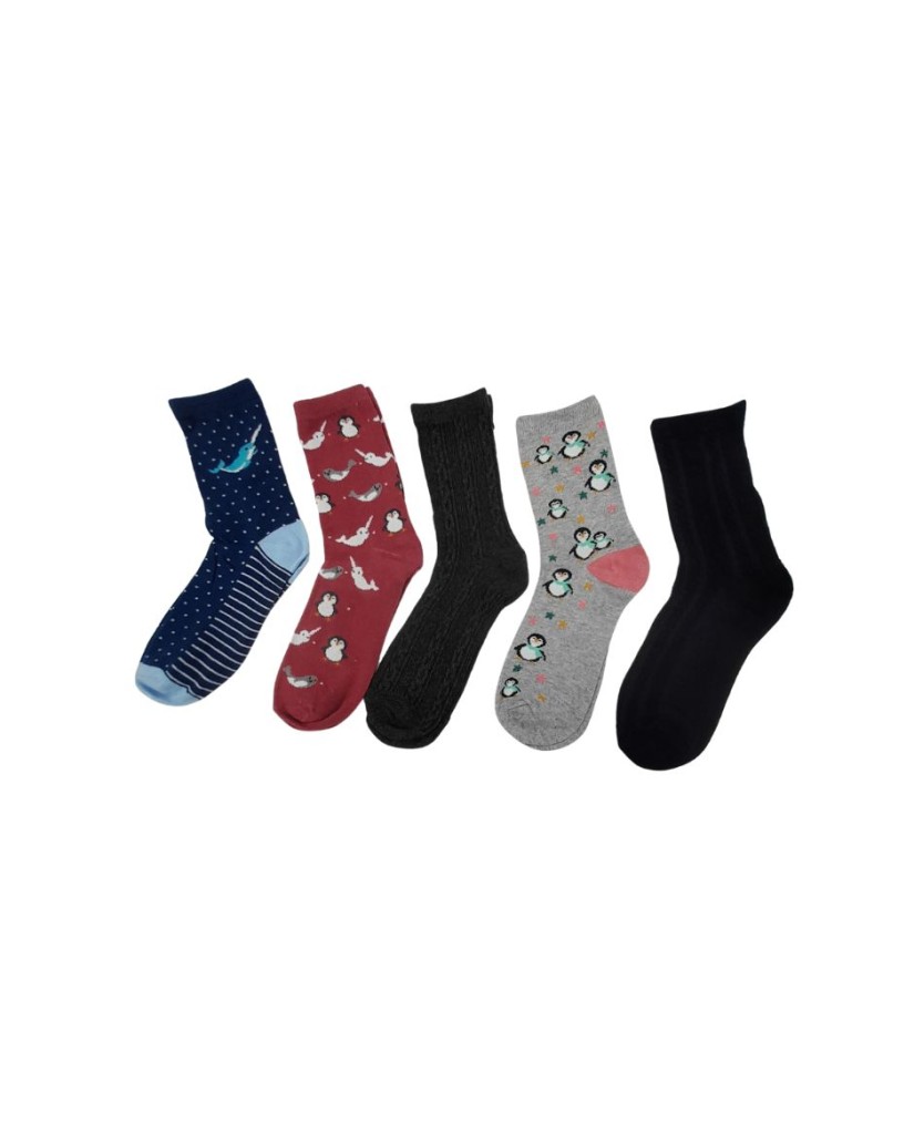 Pack de 5 calcetines mujer animales 40 Grados
