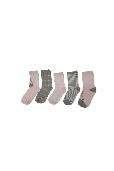 Pack de 5 calcetines niña rosa palo 40 Grados