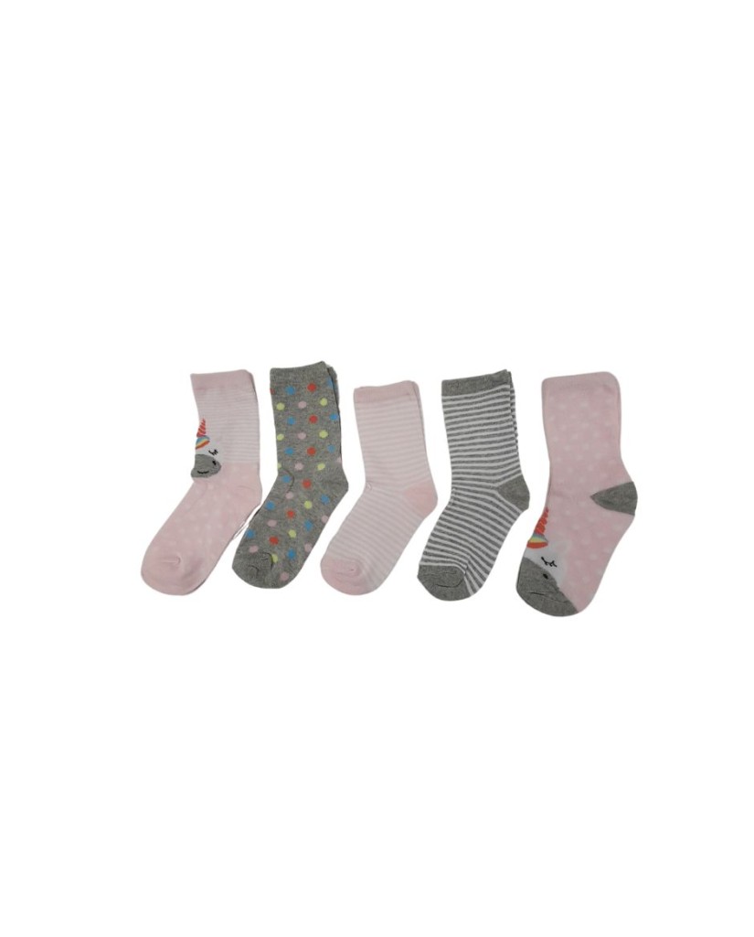 Pack de 5 calcetines niña rosa palo 40 Grados