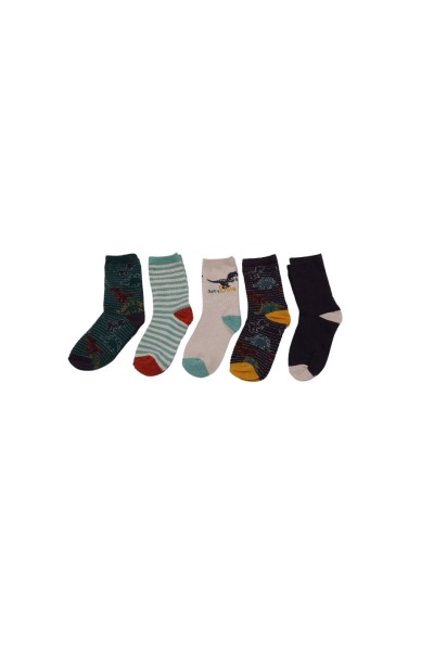 Pack de 5 calcetines niño Dino Rayas 40 Grados