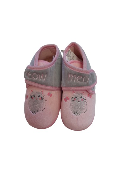 Zapatilla estar por casa para niña rosa Gatito-40 Grados