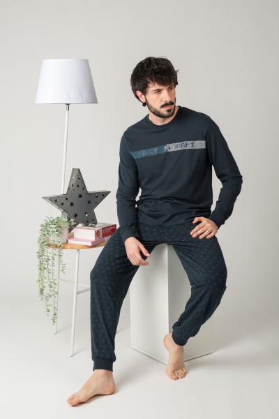 Pijama hombre algodón "DAY-NIGHT"-OLYMPUS