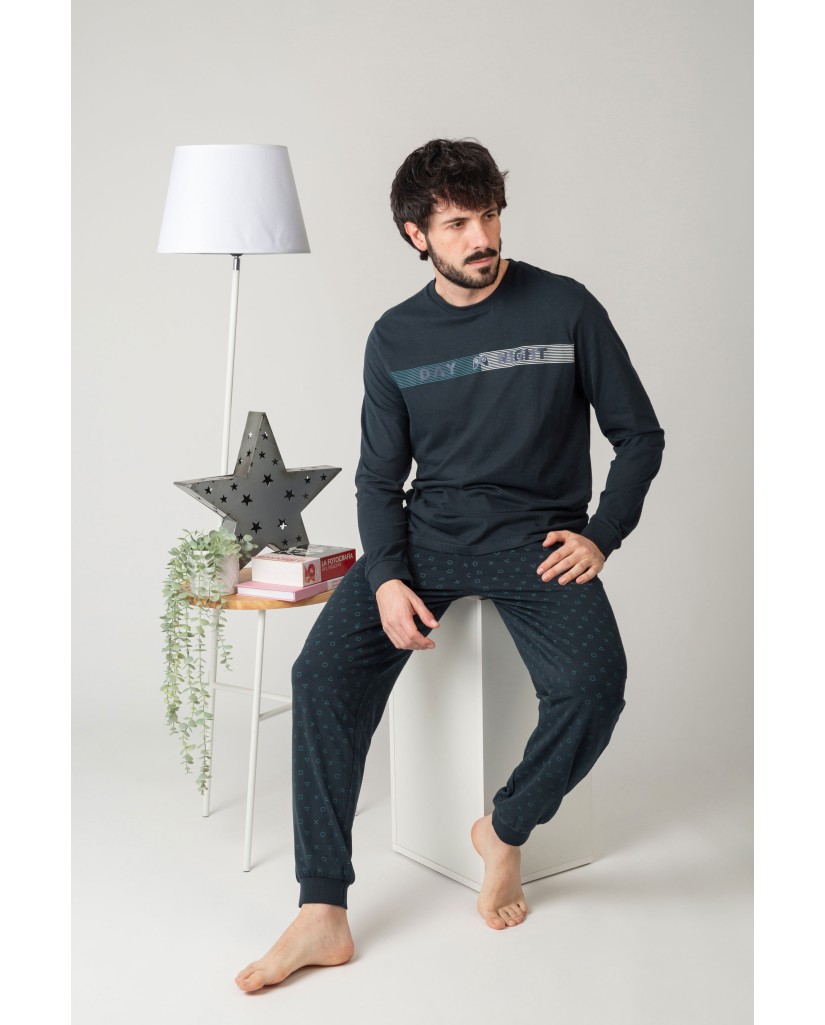 Pijama hombre algodón "DAY-NIGHT"-OLYMPUS