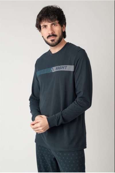 Pijama hombre algodón "DAY-NIGHT"-OLYMPUS