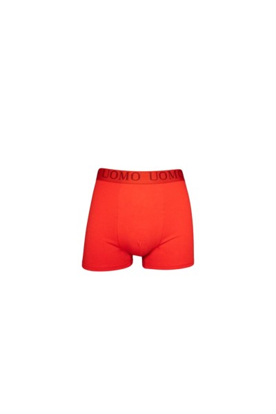 Bóxer hombre liso rojo
