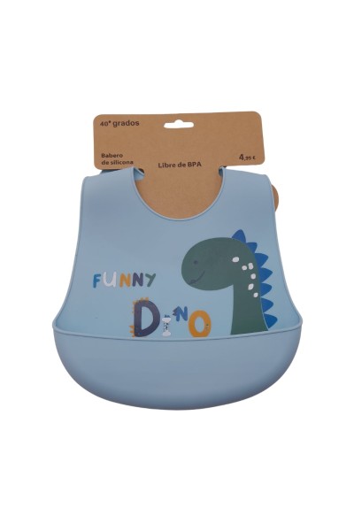 Babero de Silicona Dinosaurio-40 Grados