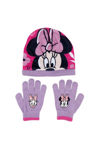 Pack de gorro más guantes con dibujo de Minnie Mouse