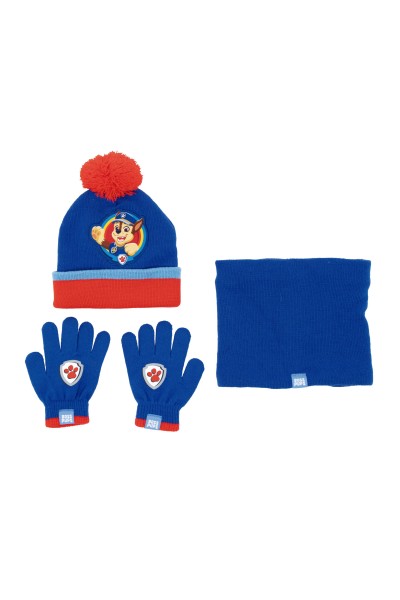 Pack de gorro, cuello y guantes con dibujo de Patrulla Canina
