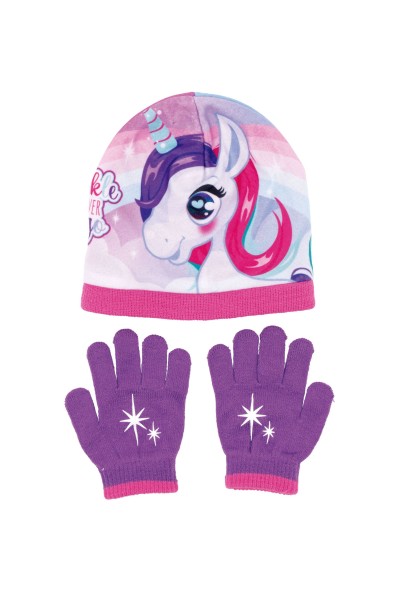 Conjunto de gorro y guantes Unicornio