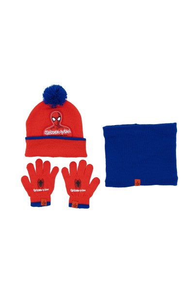 Pack de gorro, cuello y guantes con dibujo de Spiderman
