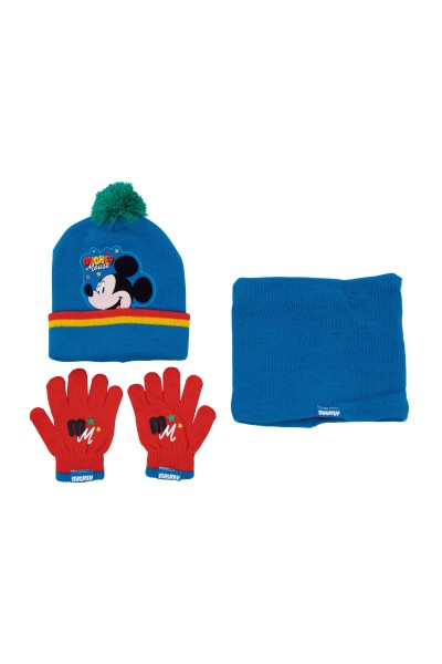 Pack de gorro, cuello más guantes con dibujo de Mickey Mouse