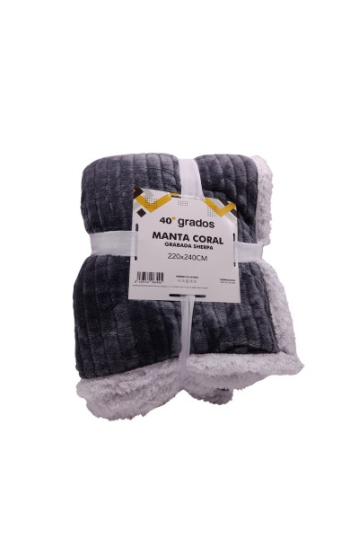 Manta Sherpa Líneas-40 Grados