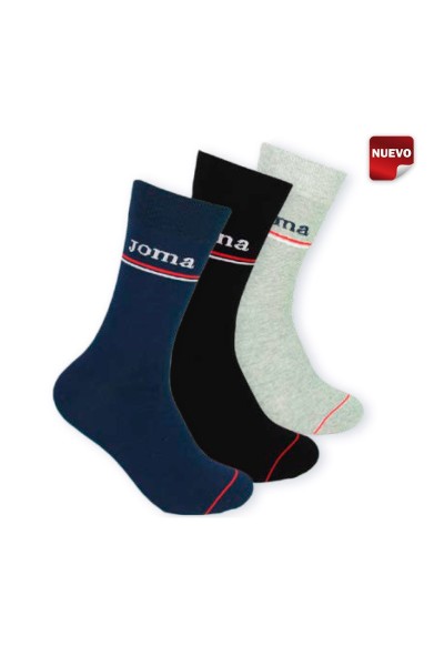 Calcetín deportivo alto algodón pack X3 Joma