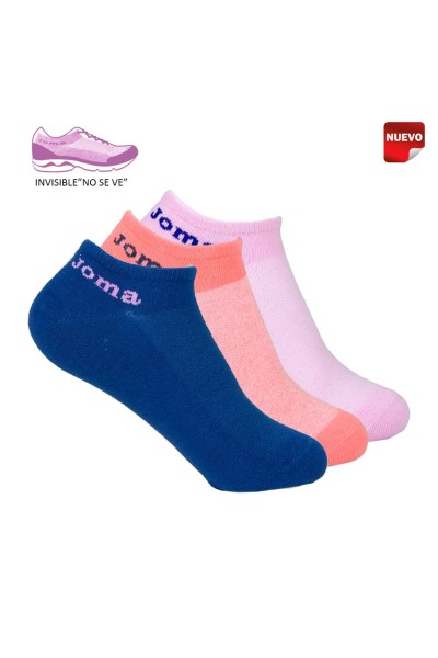 Pack de 3 calcetines invisibles mujer de algodón JOMA