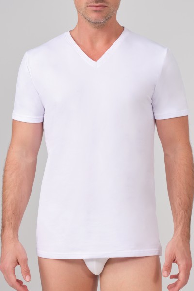 Camiseta térmica caballero manga corte cuello pico-40 GRADOS