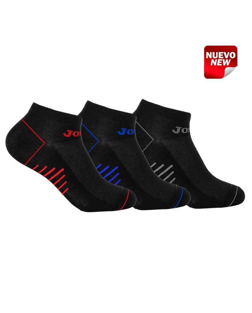 Pack x3 Calcetín tobillero deportivo algodón- Joma