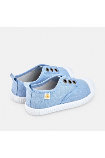 Zapatillas infantiles niño cierre elástico celeste-Waterlemon