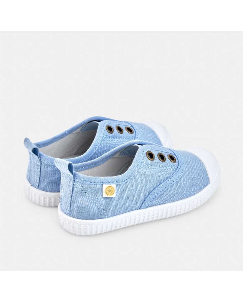 Zapatillas infantiles niño cierre elástico celeste-Waterlemon