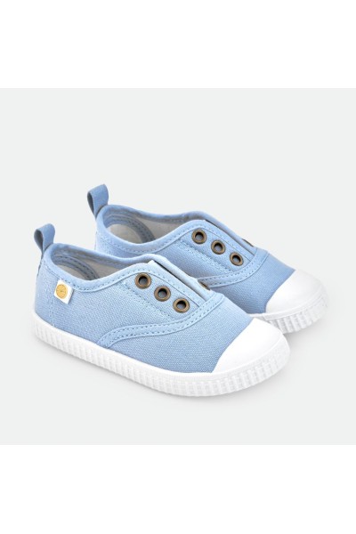 Zapatillas infantiles niño cierre elástico celeste-Waterlemon