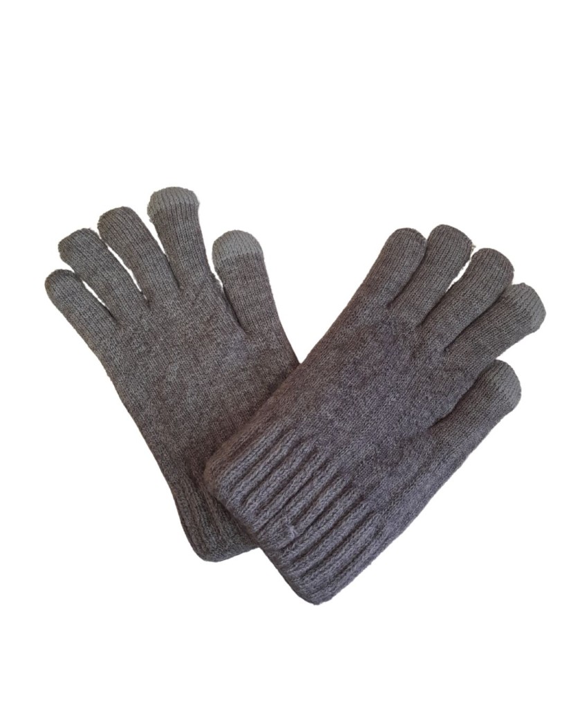 Guantes táctiles forro interior pelo unisex