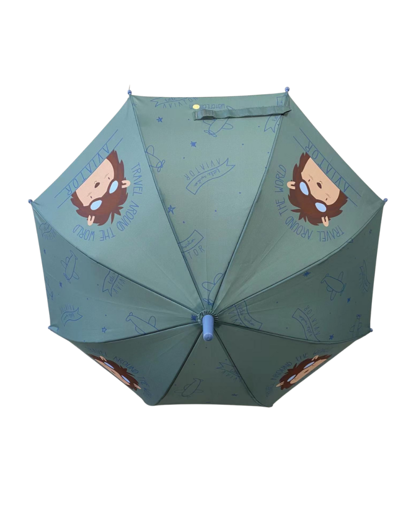 Paraguas infantil verde "Travel around the world"- Waterlemon