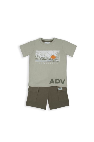 Conjunto 2 piezas niño verde "Awaits" Babybol