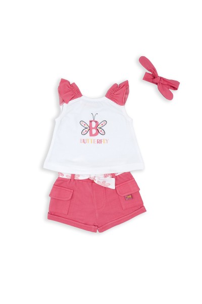 Conjunto dos piezas niña con diadema "Butterfly"-Babybol