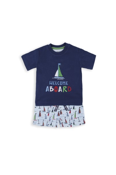 Conjunto dos piezas niño "Welcome a board"-Babybol