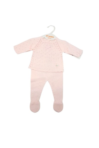 Conjunto primera puesta bebé calado Felicia