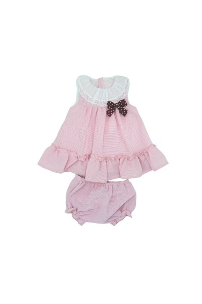 Vestido con braguita bebé rosa -Babyferr